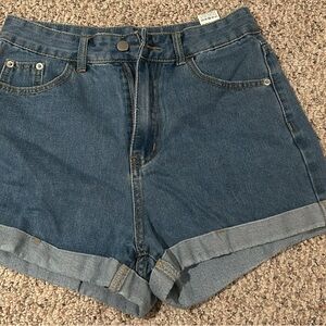Denim High-Waisted Shorts